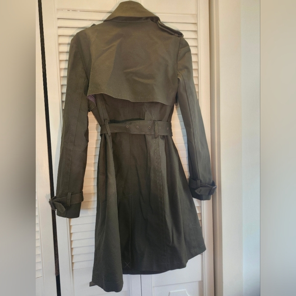 Club Monaco Dark Green Trench, Size S - Picture 8 of 8